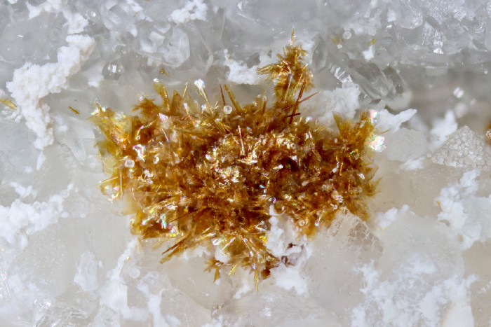 Pyroaurite Pyroaurite - Quartz :: Tomeik Minerals 2026